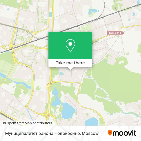 Муниципалитет района Новокосино map