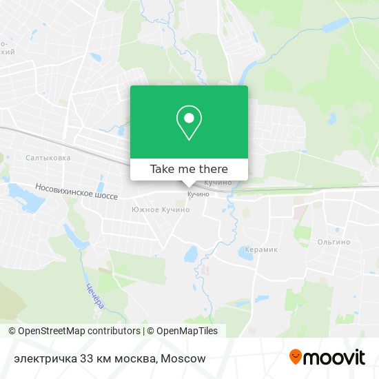 электричка 33 км москва map