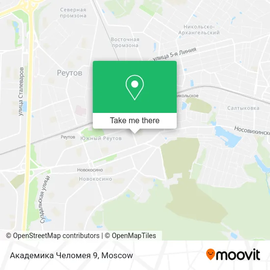 Академика Челомея 9 map