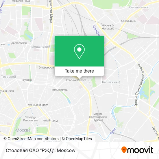 Столовая ОАО "РЖД" map