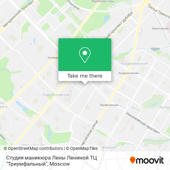 Студия маникюра Лены Лениной ТЦ "Триумфальный" map