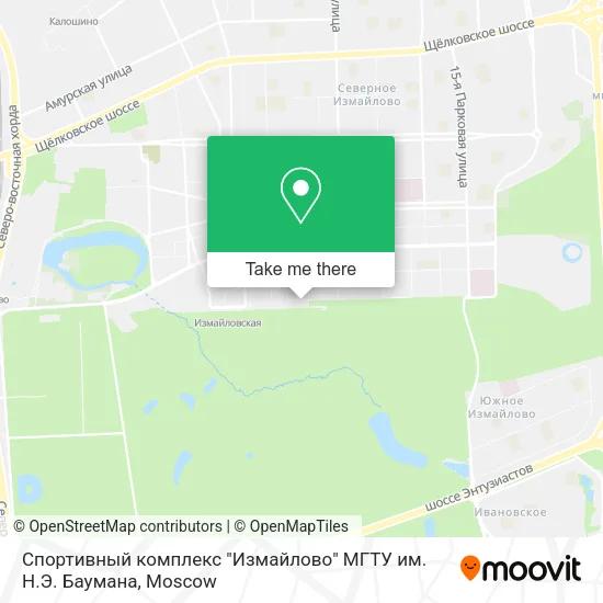 Спортивный комплекс "Измайлово" МГТУ им. Н.Э. Баумана map