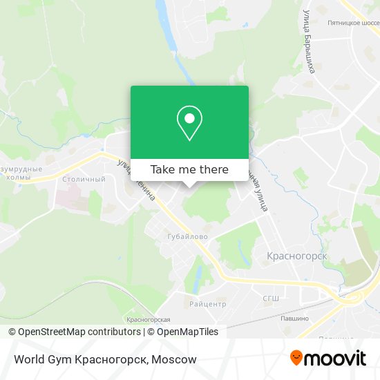 World Gym Kрасногорск map