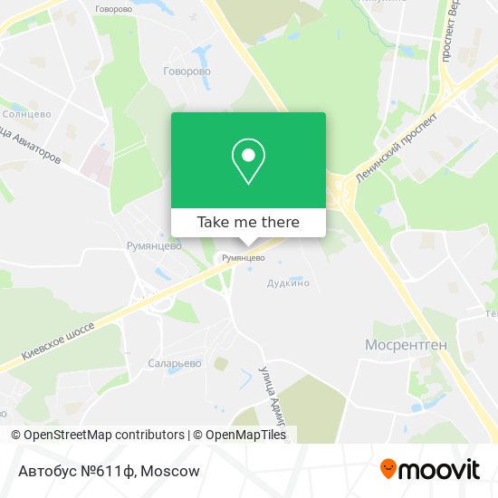 Автобус №611ф map