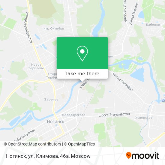 Ногинск, ул. Климова, 46а map