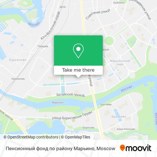 Пенсионный фонд по району Марьино map