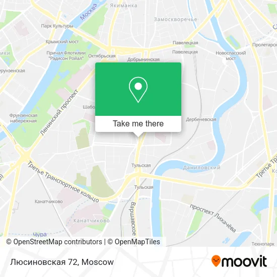 Люсиновская 72 map