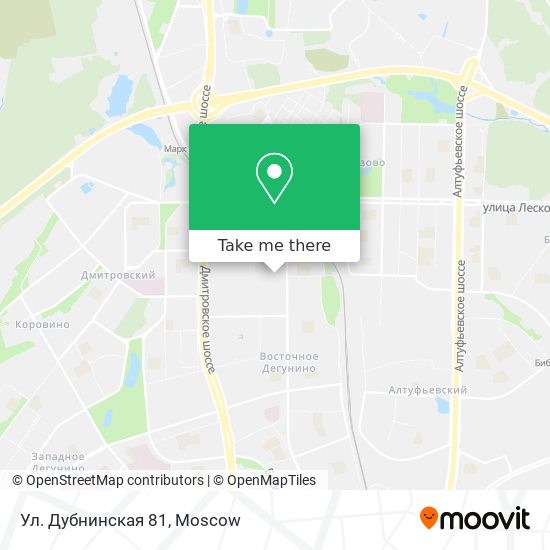 Ул. Дубнинская  81 map