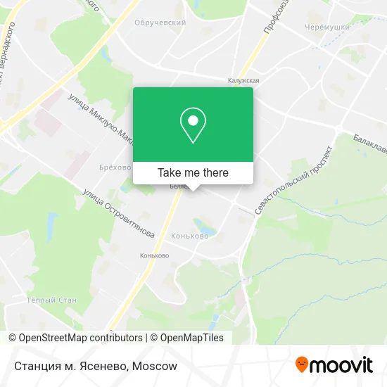 Станция м. Ясенево map