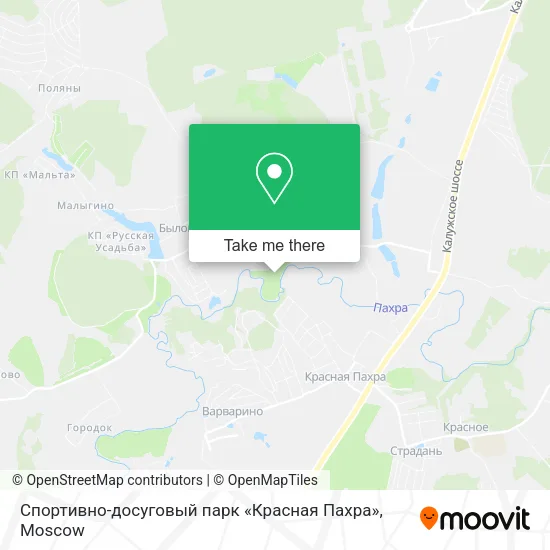 Спортивно-досуговый парк «Красная Пахра» map