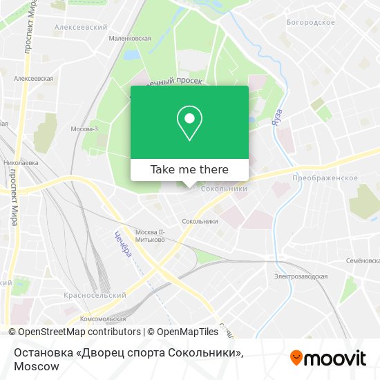 Остановка «Дворец спорта Сокольники» map