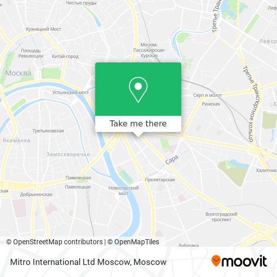 Mitro International Ltd Moscow map