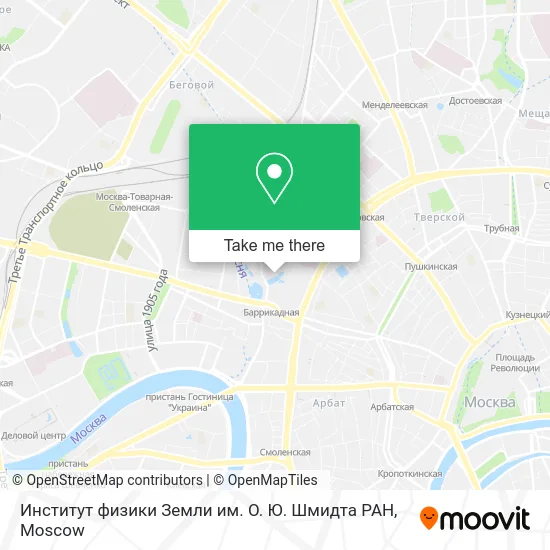 Институт физики Земли им. О. Ю. Шмидта РАН map