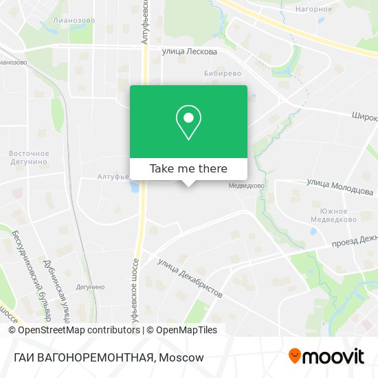 ГАИ ВАГОНОРЕМОНТНАЯ map