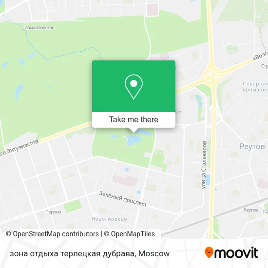 зона отдыха терлецкая дубрава map