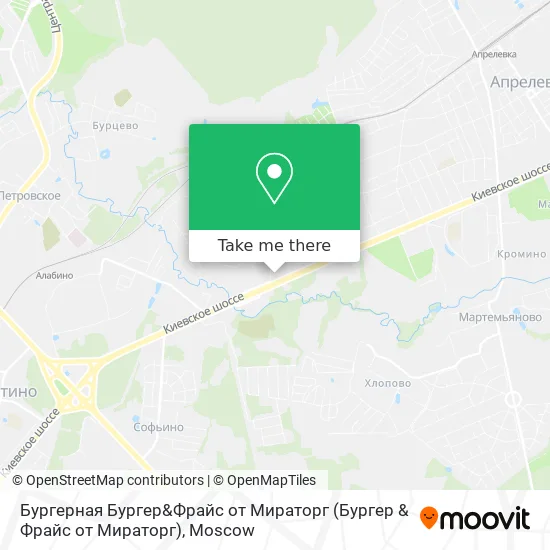 Бургерная Бургер&Фрайс от Мираторг map