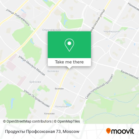 Продукты Профсоюзная 73 map