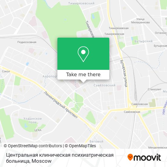 Центральная клиническая психиатрическая больница map
