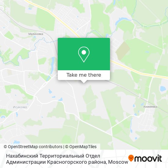 Нахабинский Территориальный Отдел Администрации Красногорского района map