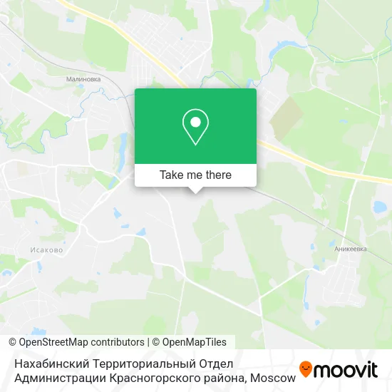 Нахабинский Территориальный Отдел Администрации Красногорского района map