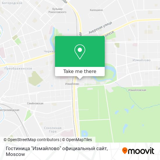 Гостиница "Измайлово" официальный сайт map