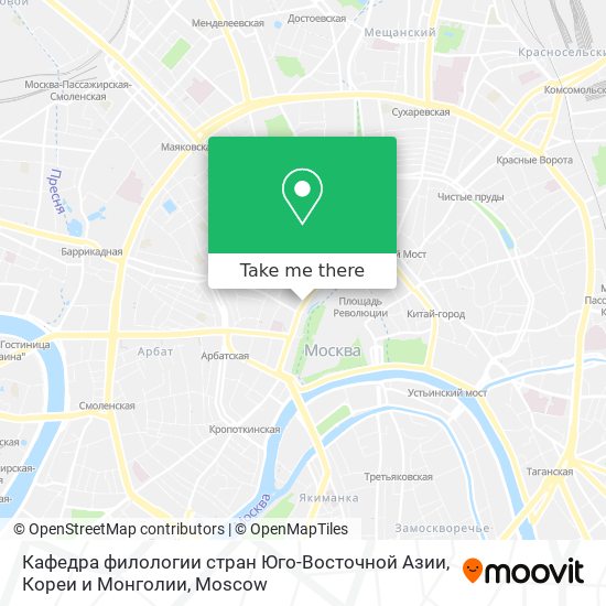 Кафедра филологии стран Юго-Восточной Азии, Кореи и Монголии map