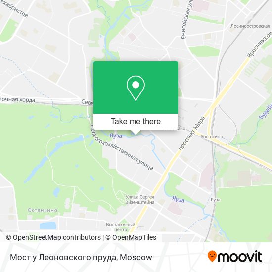 Мост у Леоновского пруда map