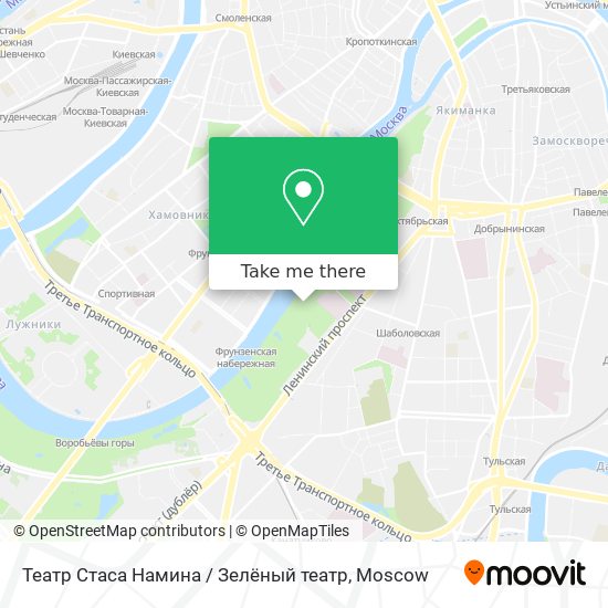 Театр Стаса Намина / Зелёный театр map