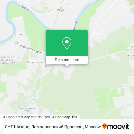 СНТ Шихово, Ломоносовский Проспект map