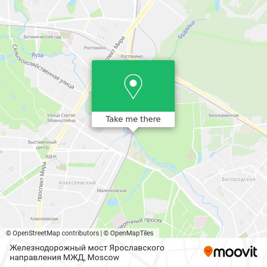 Железнодорожный мост Ярославского направления МЖД map
