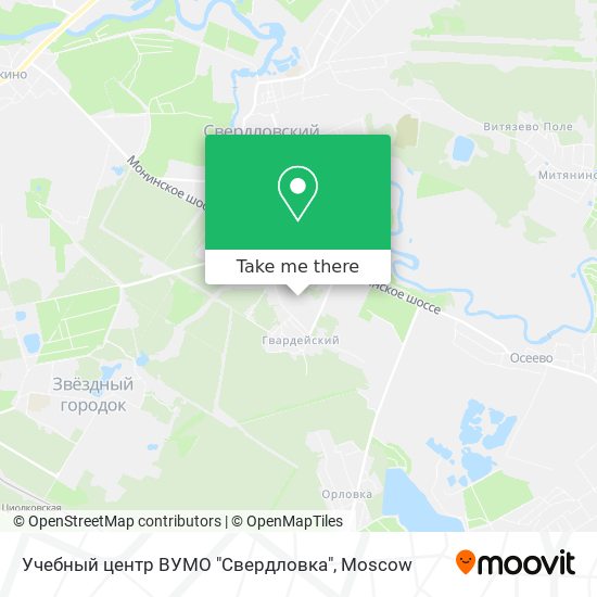 Учебный центр ВУМО "Свердловка" map