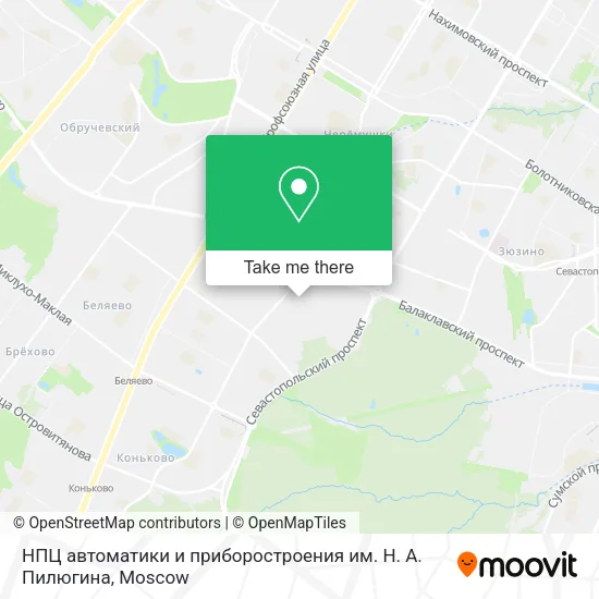 НПЦ автоматики и приборостроения им. Н. А. Пилюгина map