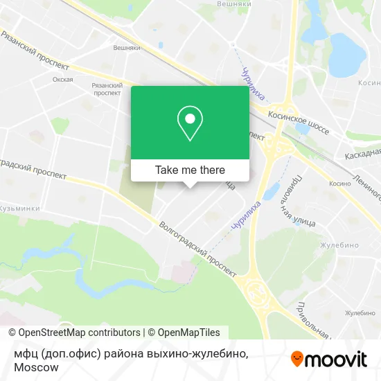 мфц (доп.офис) района выхино-жулебино map