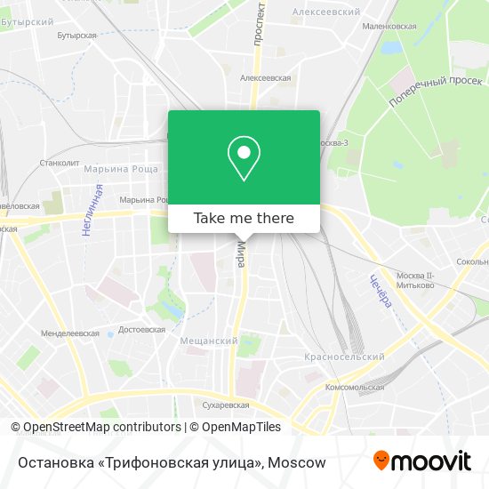 Остановка «Трифоновская улица» map