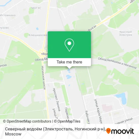 Северный водоём (Электросталь, Ногинский р-н) map