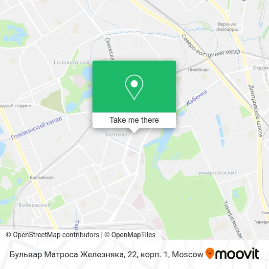 Бульвар Матроса Железняка, 22, корп. 1 map