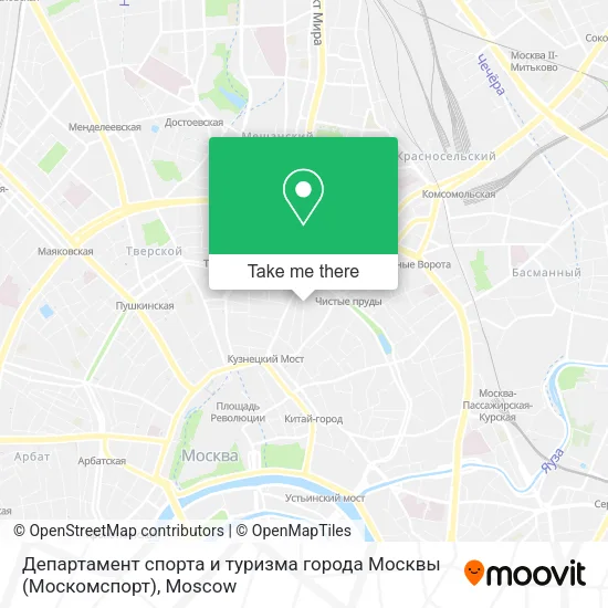 Департамент спорта и туризма города Москвы (Москомспорт) map