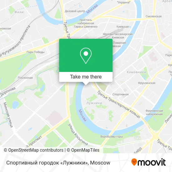 Спортивный городок «Лужники» map