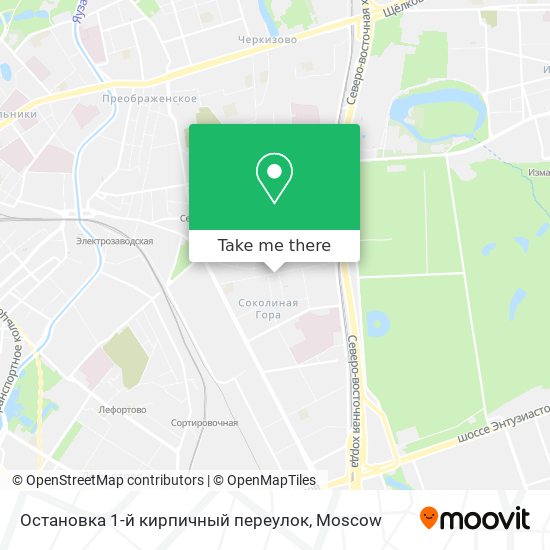 Остановка 1-й кирпичный переулок map