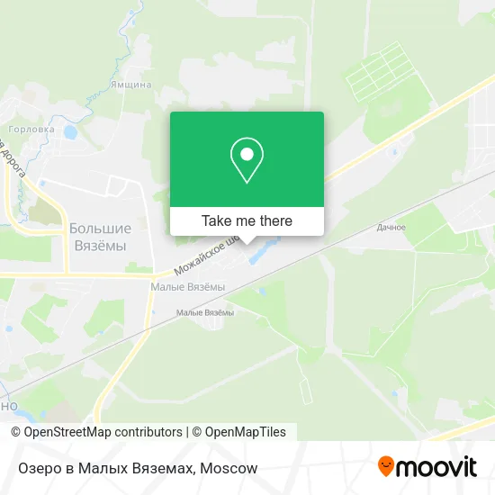 Озеро в Малых Вяземах map