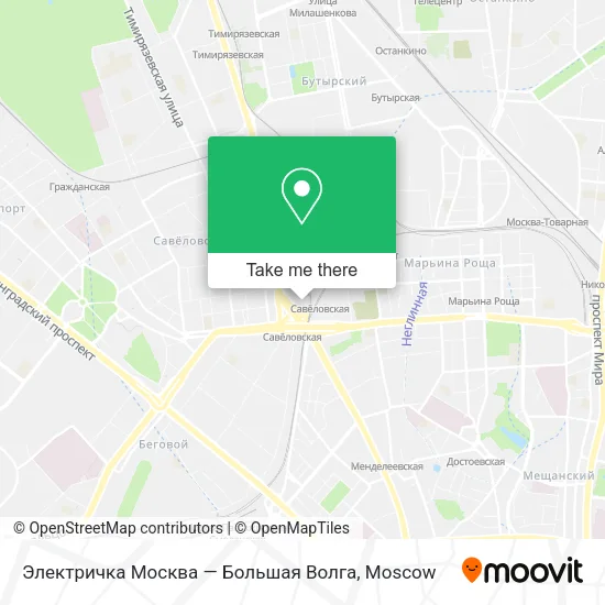 Электричка Москва — Большая Волга map
