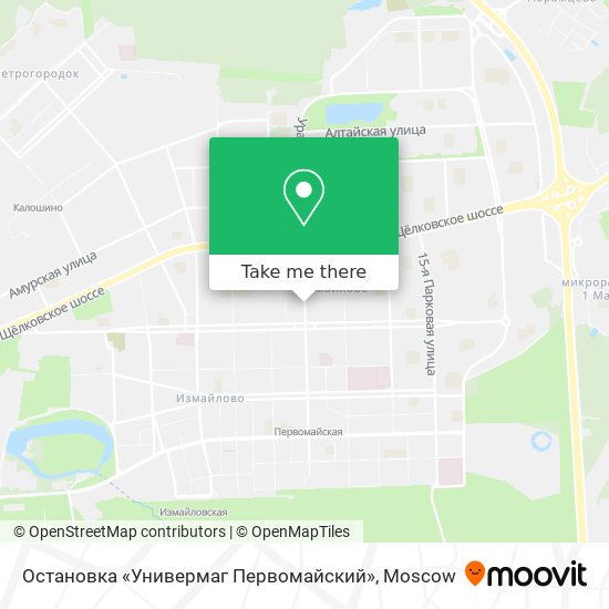 Остановка «Универмаг Первомайский» map