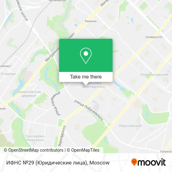 ИФНС №29 (Юридические лица) map
