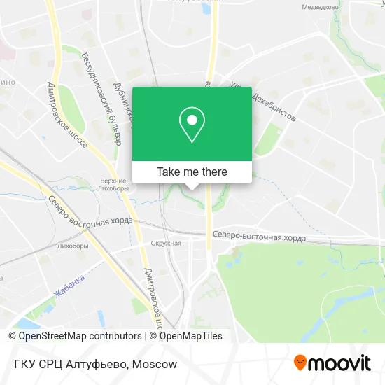 ГКУ СРЦ Алтуфьево map