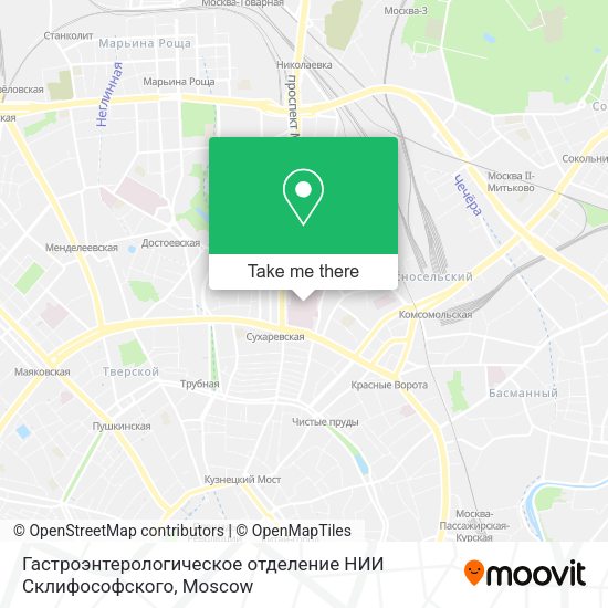 Гастроэнтерологическое отделение НИИ Склифософского map