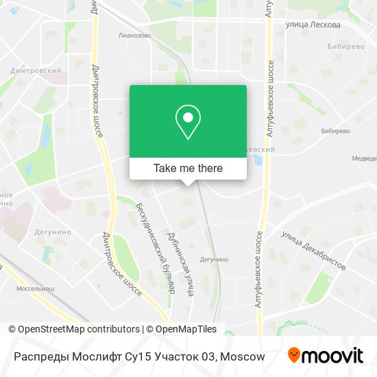 Распреды Мослифт Су15  Участок 03 map