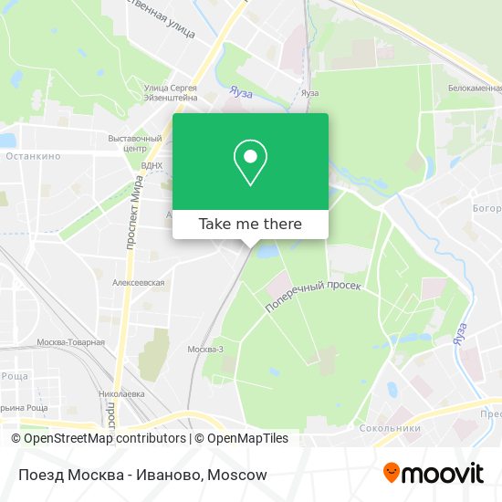 Поезд Москва - Иваново map