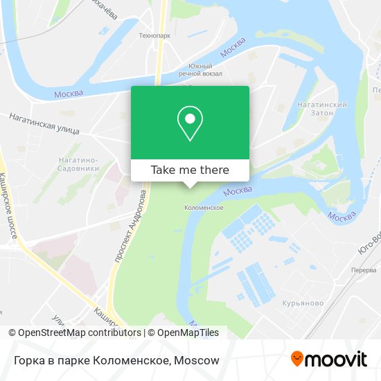 Горка в парке Коломенское map