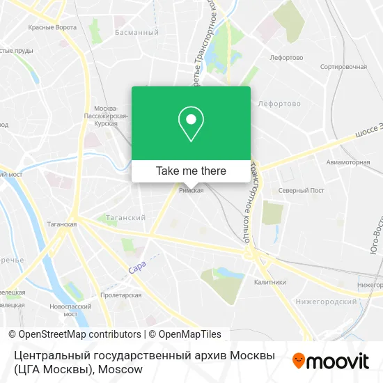 Центральный государственный архив Москвы (ЦГА Москвы) map