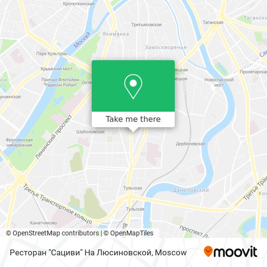 Ресторан "Сациви" На Люсиновской map